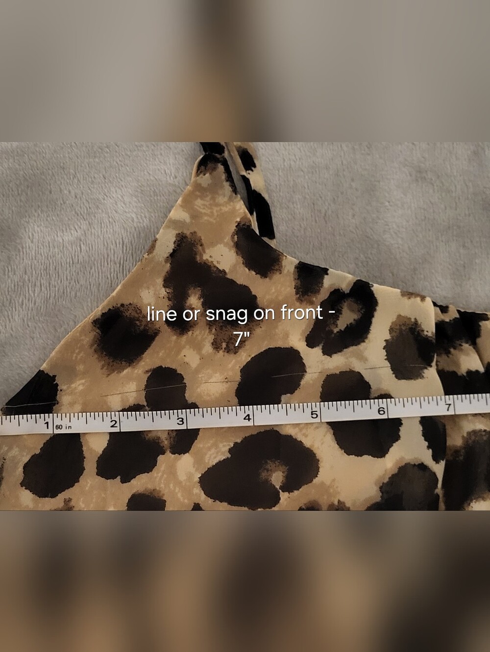 Adrienne Leopard Print Mini Dress - Tan & Black L - Picture 6 of 10